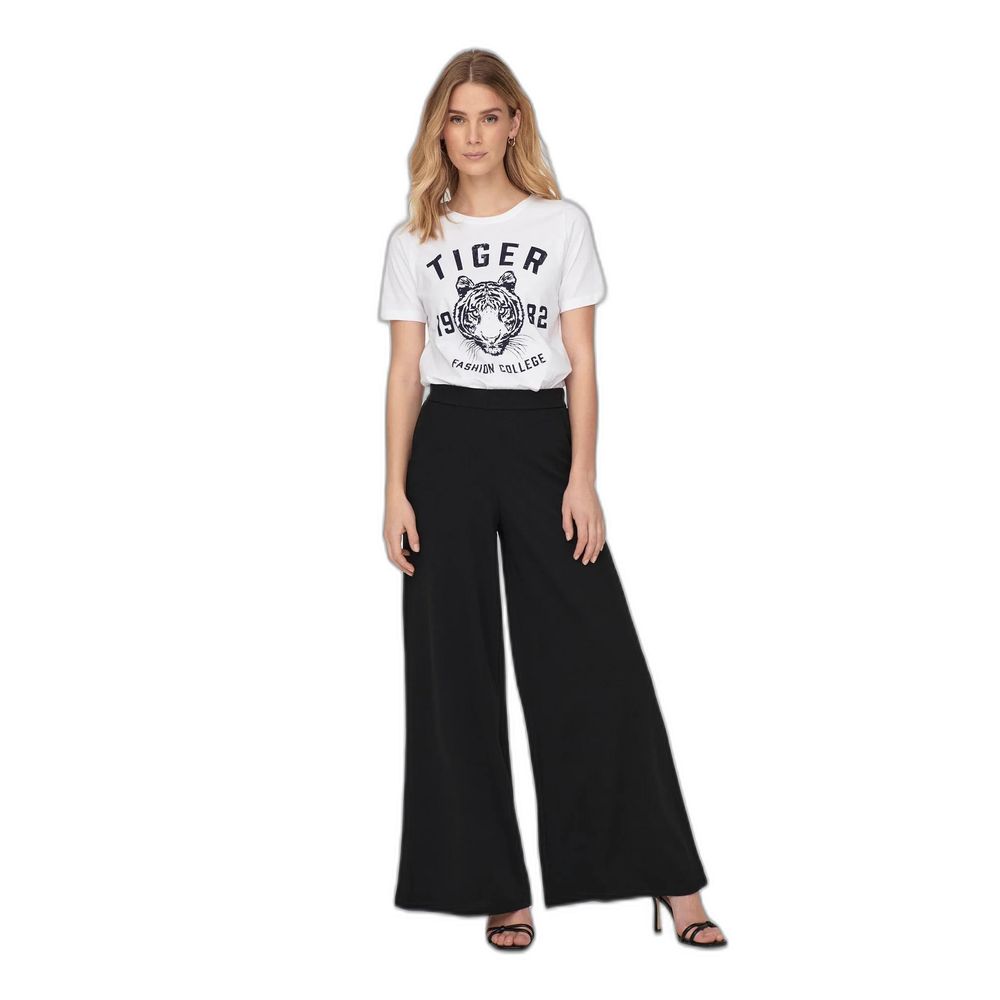 Jacqueline De Yong Black Recycled Polyester Casual Pants