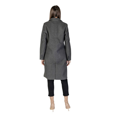Vero Moda Gray Polyester Coat