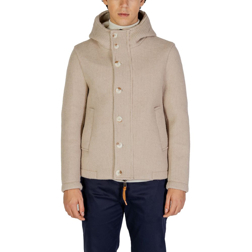 Hydra Clothing Beige Polyester Jackets & Coat