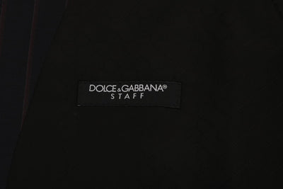 Dolce & Gabbana Blue Wool Stretch Vest