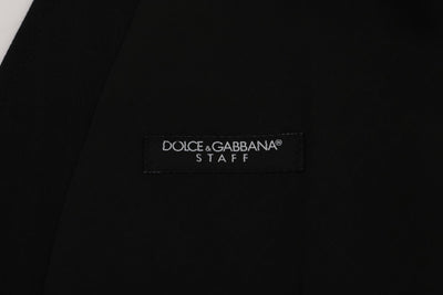 Dolce & Gabbana Black STAFF Wool Stretch Vest