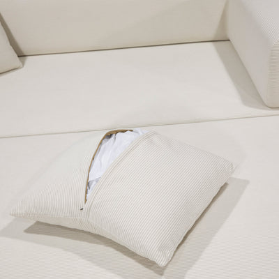 Double sofa, sofa bed, multifunctional compression sofa, wide body sofa, pure sponge sofa, fine striped velvet fabric sofa