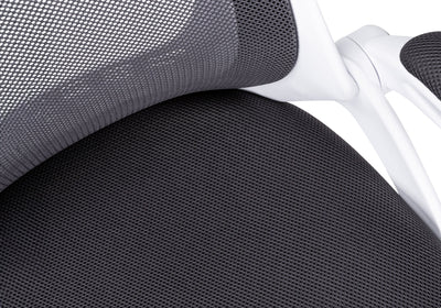 Office Chair, Adjustable Height, Swivel, Ergonomic, Armrests, Computer Desk, Work, Grey Mesh, Chrome Metal, Contemporary, Modern