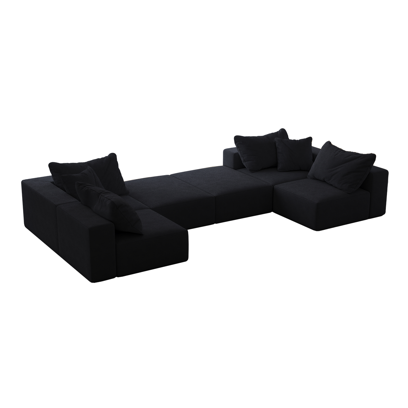 Oversized sponge cloud sofa,Modern Upholstered Sectional Sofa Couch Set,Modular 162' L Shaped Sectional Living Room Sofa Set With 6 Pillows,Free Combination Sofa Couch for Living Room,Bedroom