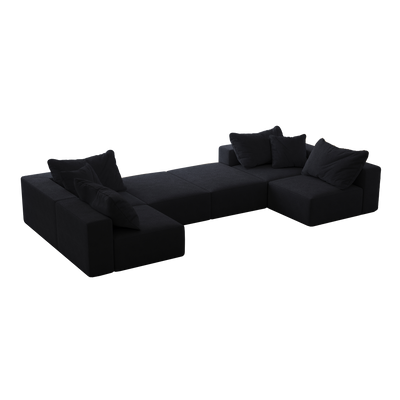 Oversized sponge cloud sofa,Modern Upholstered Sectional Sofa Couch Set,Modular 162' L Shaped Sectional Living Room Sofa Set With 6 Pillows,Free Combination Sofa Couch for Living Room,Bedroom