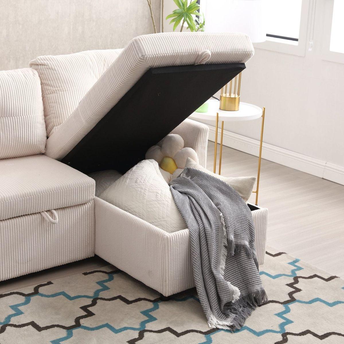 Modular Sectional Sofa L Shaped Modular Couch with Reversible Chaise Modular Sofa Sectional Couch with Storage Seats