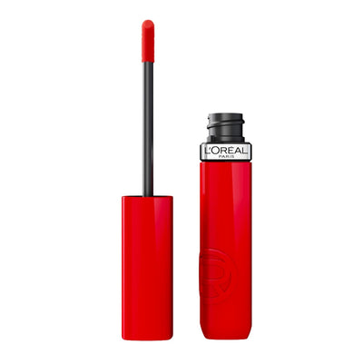 L'Oreal Paris Infallible Lacque Resistance Liquid Lipstick, 16HR Long Lasting Lip Makeup with Lacquer-Like Shine and Zero Transfer, 601, Worth It