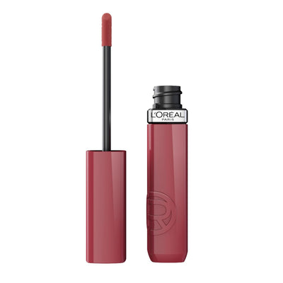 L'Oreal Paris Infallible Lacque Resistance Liquid Lipstick, 16HR Long Lasting Lip Makeup with Lacquer-Like Shine and Zero Transfer, 601, Worth It