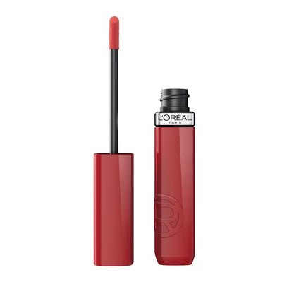 L'Oreal Paris Infallible Lacque Resistance Liquid Lipstick, 16HR Long Lasting Lip Makeup with Lacquer-Like Shine and Zero Transfer, 601, Worth It