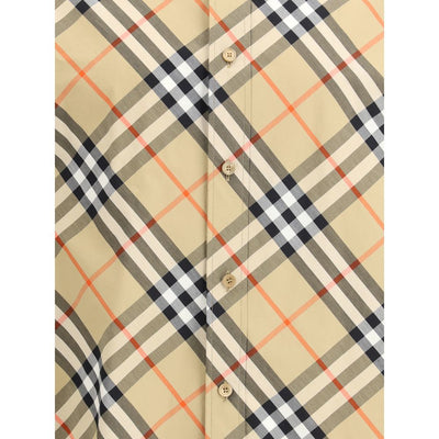 Burberry Beige Cotton Pattern Shirt