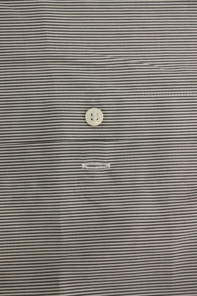 GF Ferre Gray Striped Cotton Casual Shirt