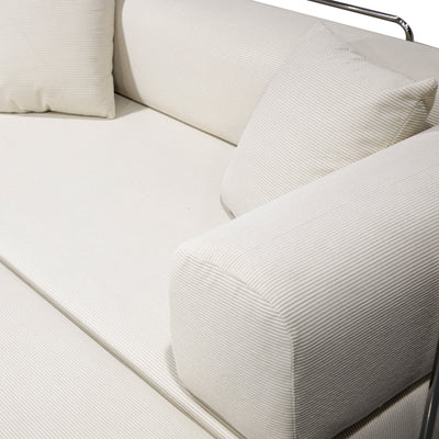 Double sofa, sofa bed, multifunctional compression sofa, wide body sofa, pure sponge sofa, fine striped velvet fabric sofa