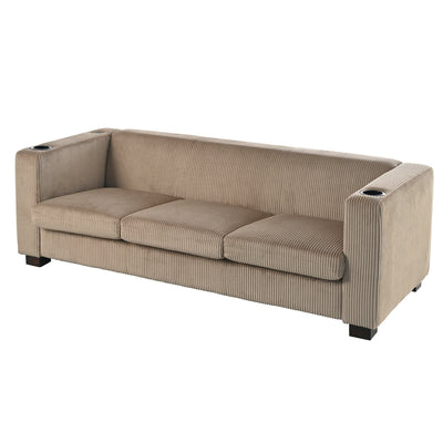 BEIGE  3 SEATER SOFA,LIGHT COFFEE COLOR