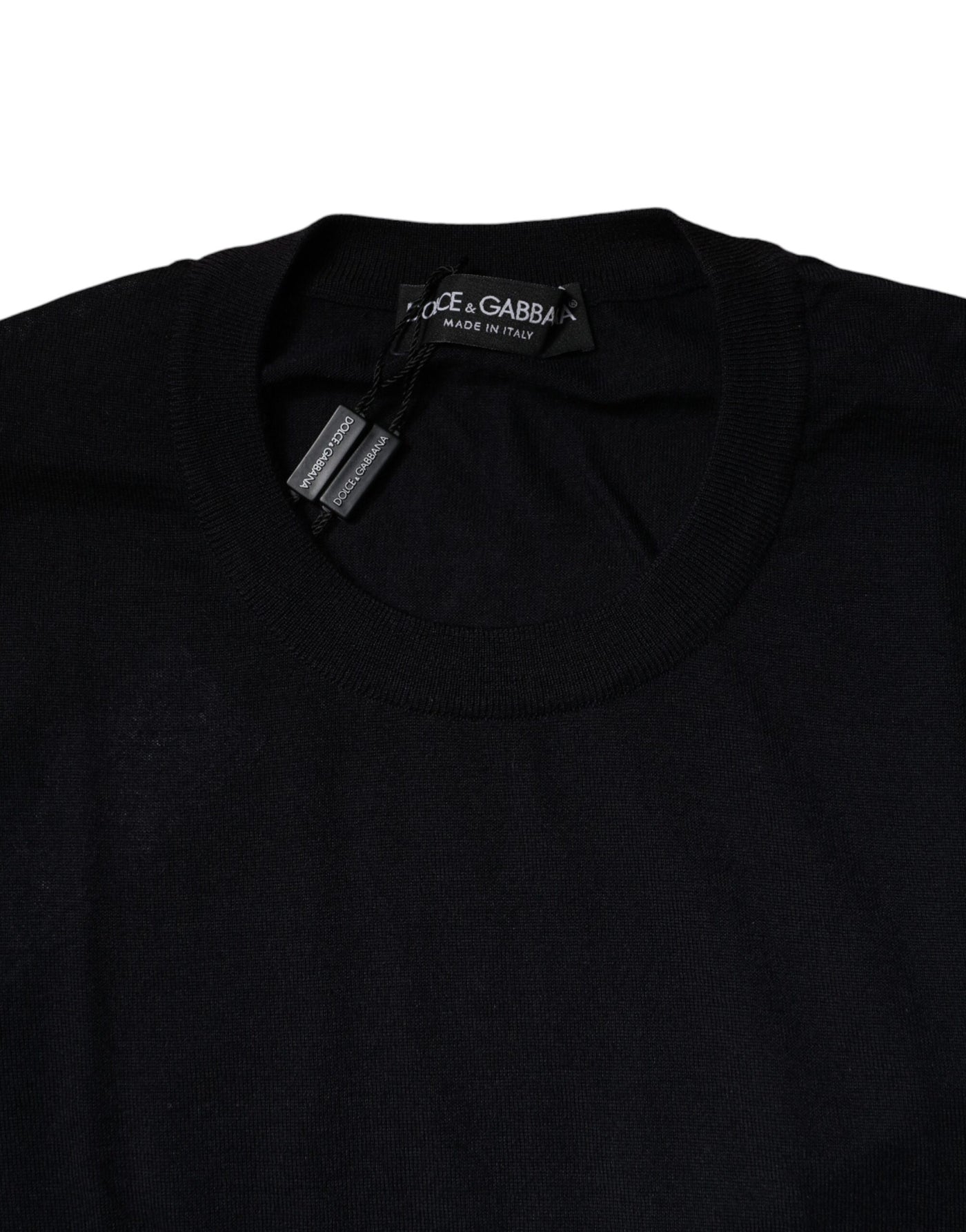 Dolce & Gabbana Blue Cashmere Crew Neck Pullover Sweater