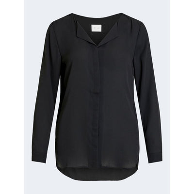 Vila Clothes Black Polyester Blouse