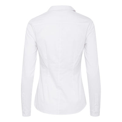 ICHI White Cotton Blouse