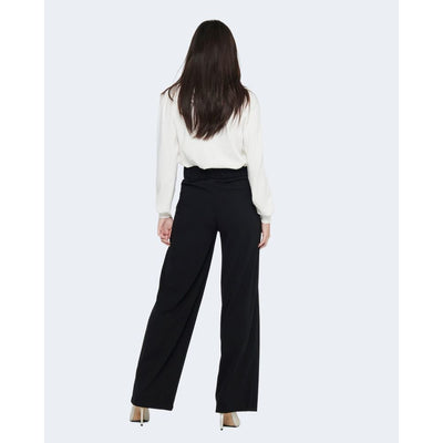 Jacqueline De Yong Black Polyester Casual Pants