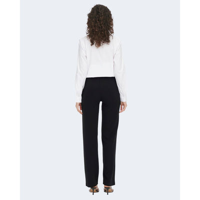 Jacqueline De Yong Black Elastane Casual Pants