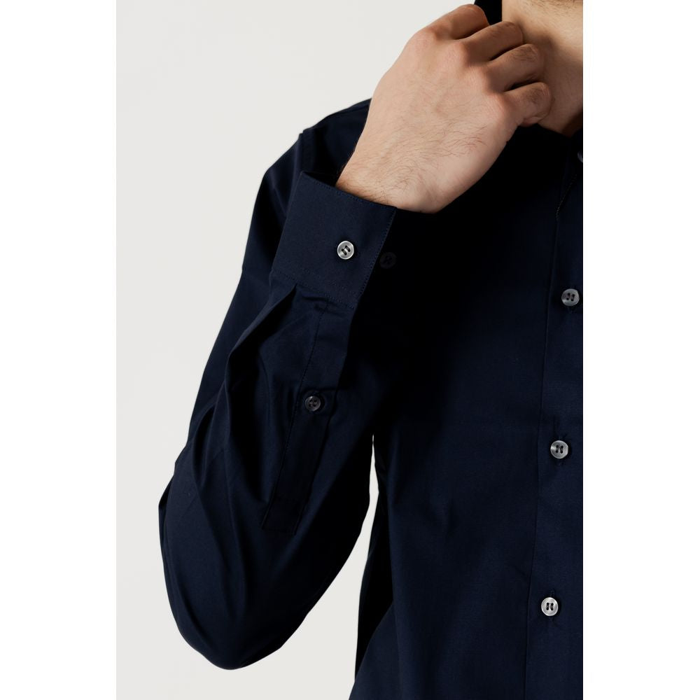 Calvin Klein Blue Cotton Dress Shirt
