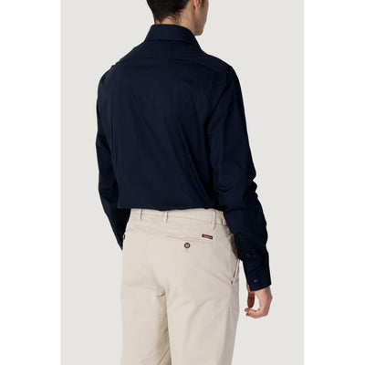 Calvin Klein Blue Cotton Dress Shirt