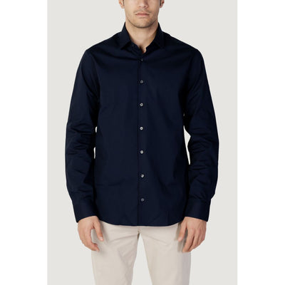 Calvin Klein Blue Cotton Dress Shirt