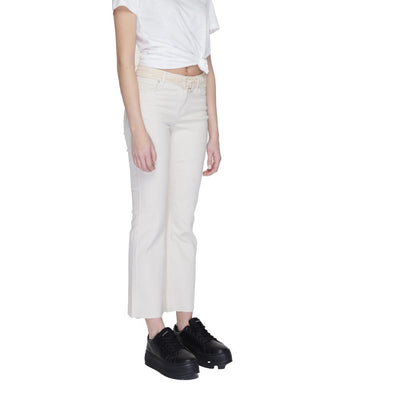 Vero Moda Beige Cotton Bootcut Jean