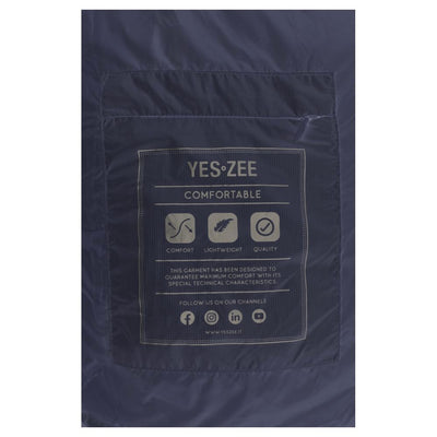 Yes Zee Blue Nylon Sleveless Jacket