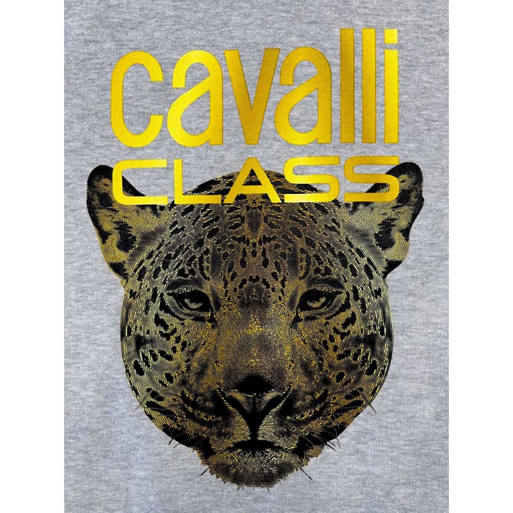 Cavalli Class Gray Polyester Women Hoodie
