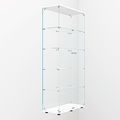 Tempered glass display cabinet,liquorcabinet,storagecabinet,filecabinet,with paipai lights,with locks,bottom equipped with adjustable feet,suitable for uneven,living room bedroom,corridor,office,white