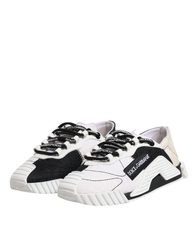 Dolce & Gabbana White Black NS1 Low Top Sneakers Shoes