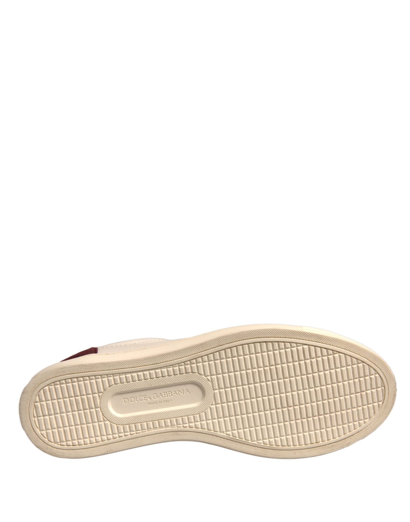 Dolce & Gabbana White Suede Leather Low Top Sneakers Shoes