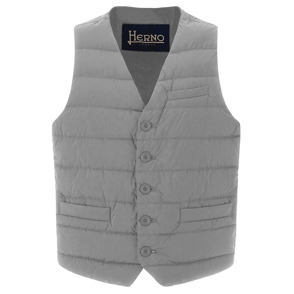 Herno Gray Nylon Men Vest