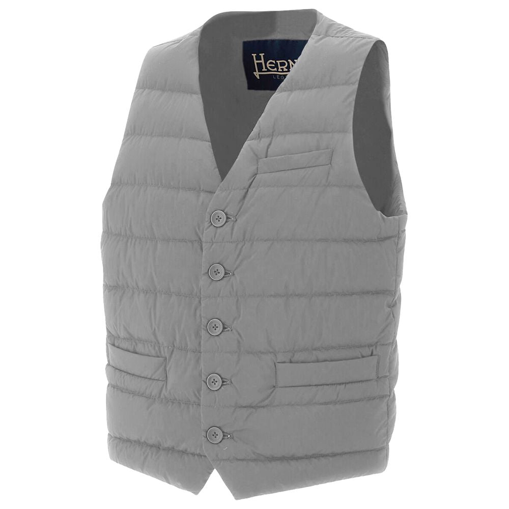 Herno Gray Nylon Men Vest