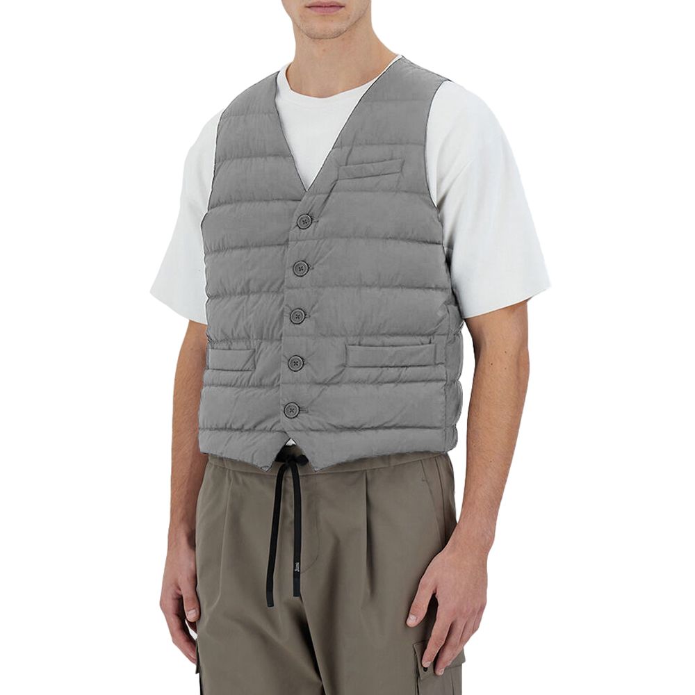 Herno Gray Nylon Men Vest