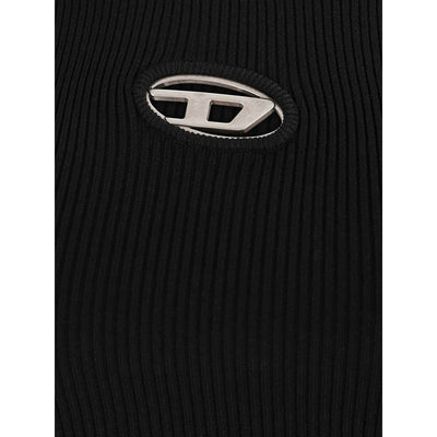 Diesel Black Rayon Long Sleeve T-Shirt