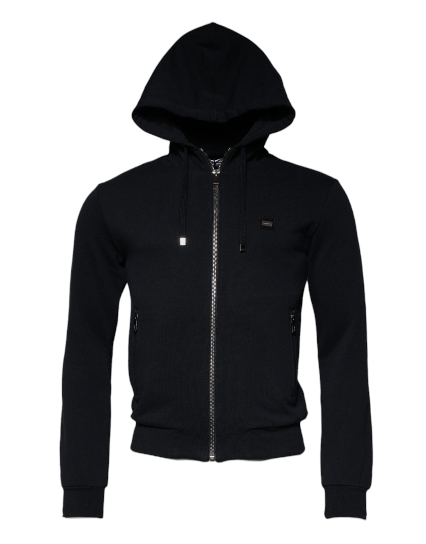 Dolce & Gabbana Blue Logo Full Zip Hooded Sweatshirt Sweater