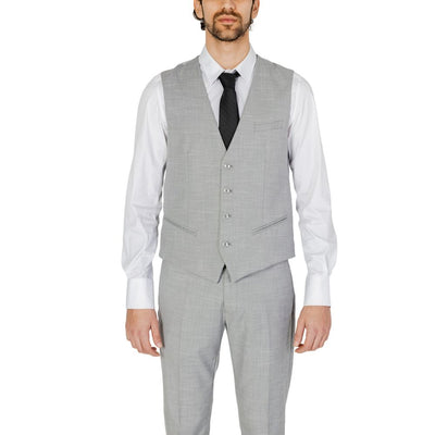 Antony Morato Gray Polyester Waistcoat