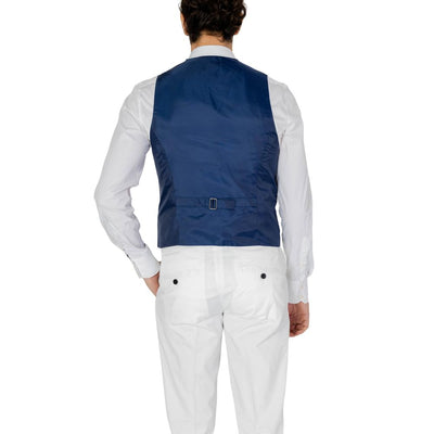 Only & Sons Blue Polyester Waistcoat