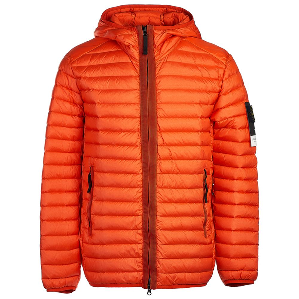 Stone Island Orange Nylon Men Jacket