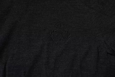 Dolce & Gabbana Black Wool Turtleneck Pullover Sweater