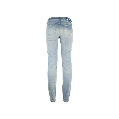 Jacob Cohen Blue Cotton Skinny Pants