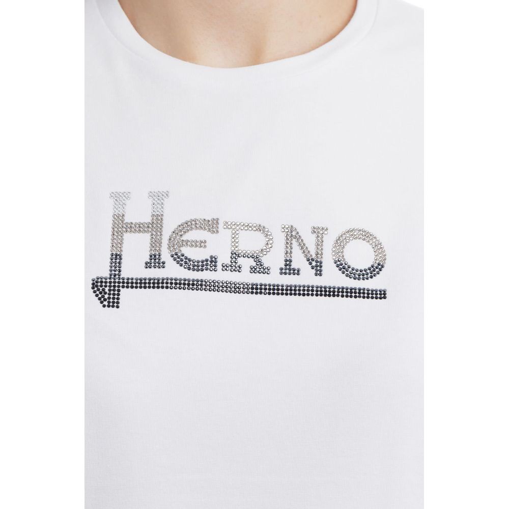 Herno White Cotton Women T-Shirt