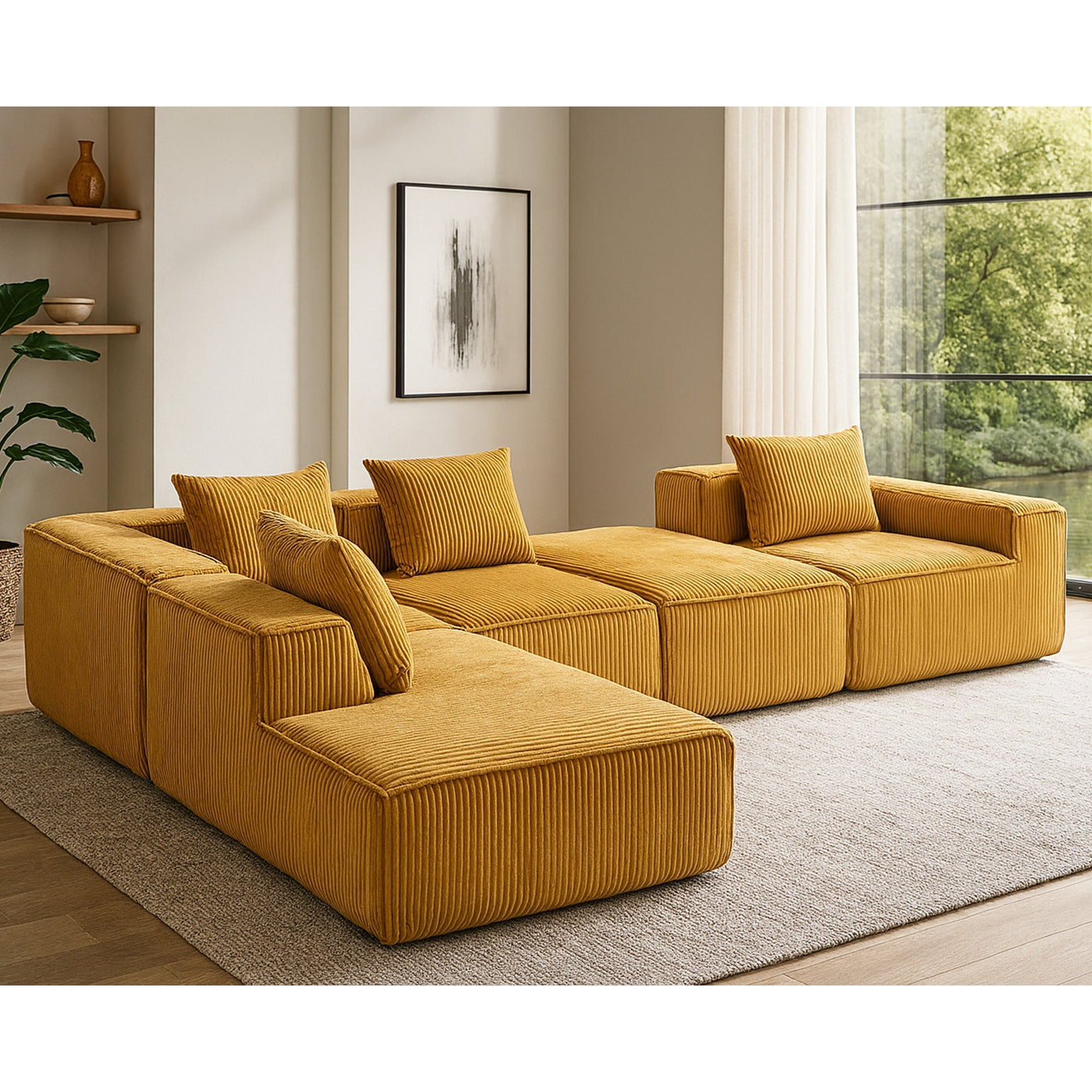 Multi person modular compression sofa that can be freely combined -33005-5