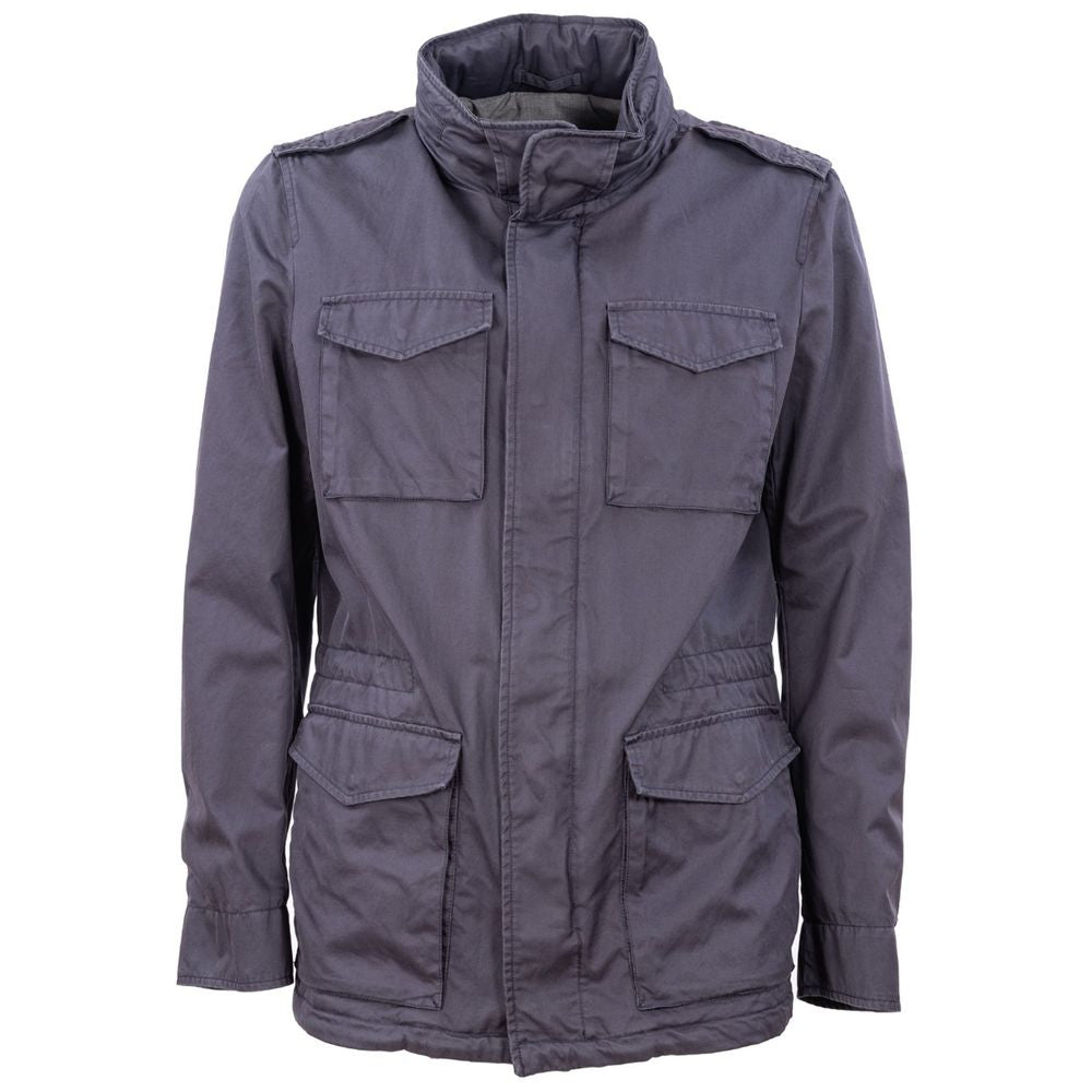 Herno Blue Cotton Men Jacket