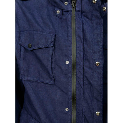 Herno Blue Linen Men Jacket