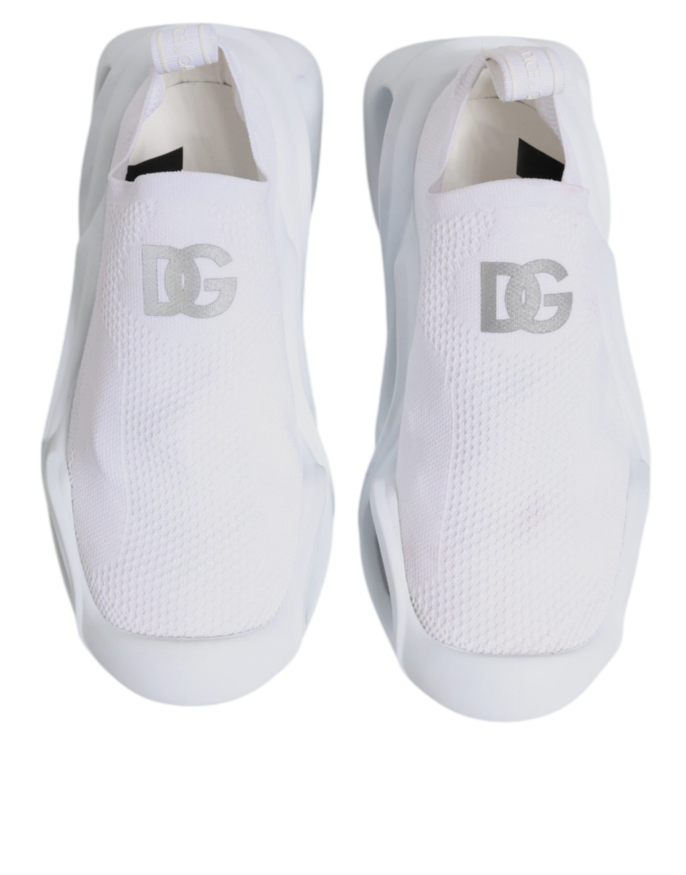 Dolce & Gabbana White Slip On Wave Low Top Sneakers Shoes