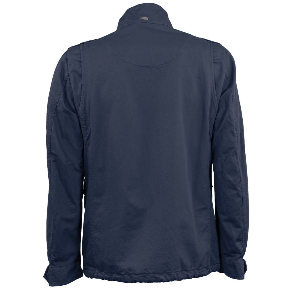 Herno Blue Linen Men Jacket