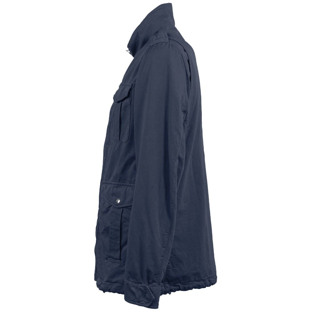 Herno Blue Linen Men Jacket