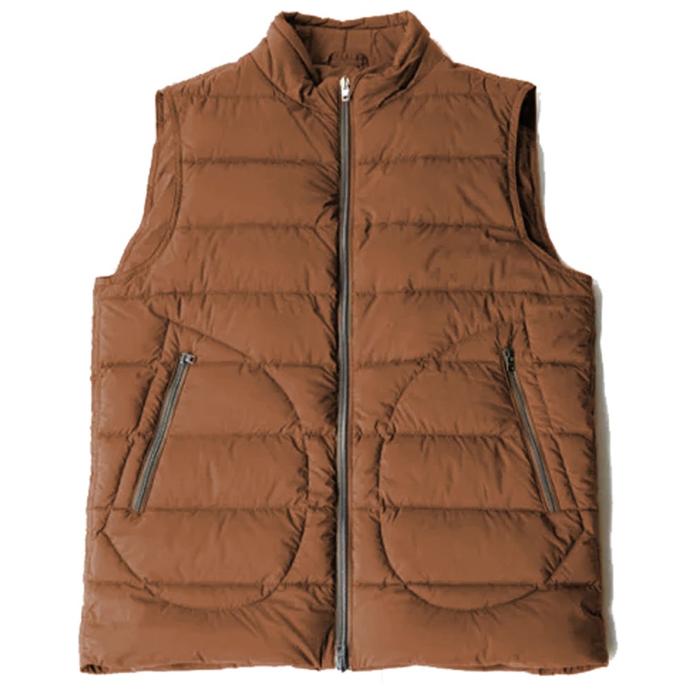 Herno Brown Nylon Men Vest