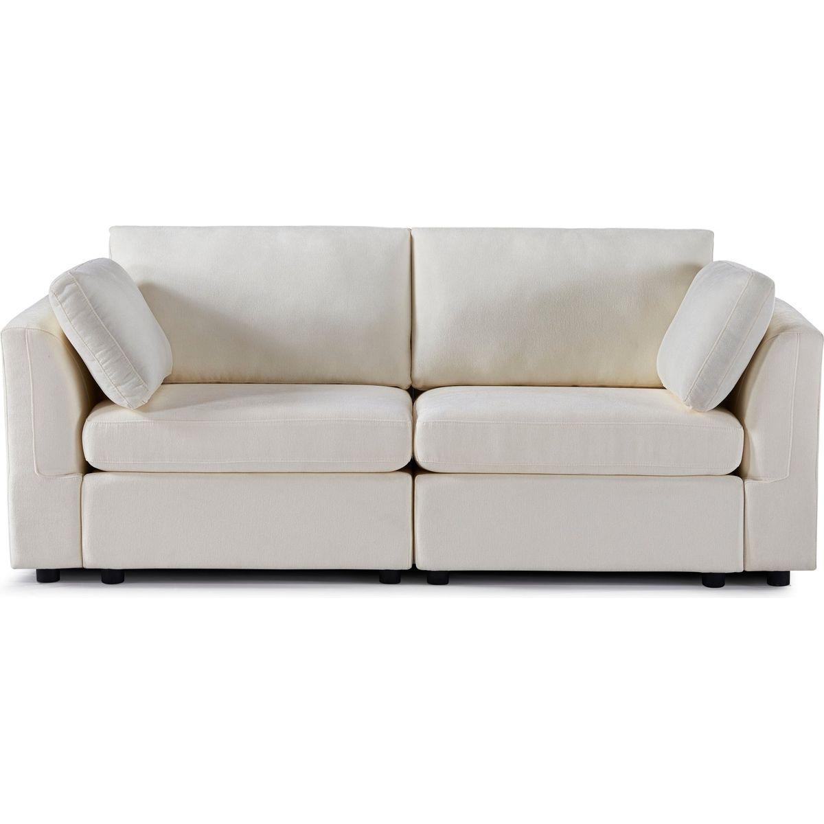 modular sofa whiten chenille fabric,  simple and grand, the seat and back is very soft. this is also a KNOCK DOWN sofa